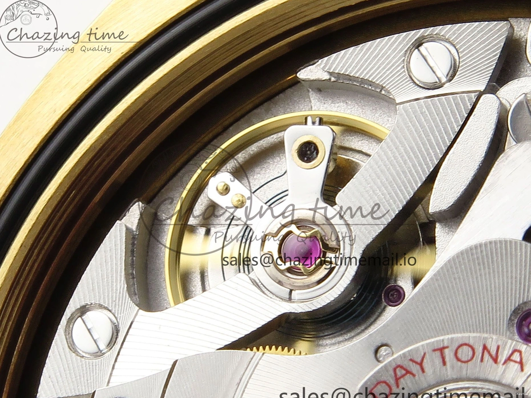 MiroTime 0203 Daytona 126538TBR EWEF 1:1 Best Edition 904L Steel YG Crystal Dial Diamonds Bezel on Black Rubber Strap SH OdorResistant 463